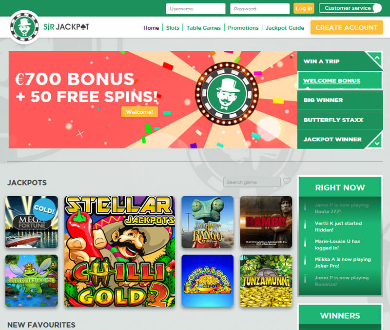 Sir jackpot free spins poker